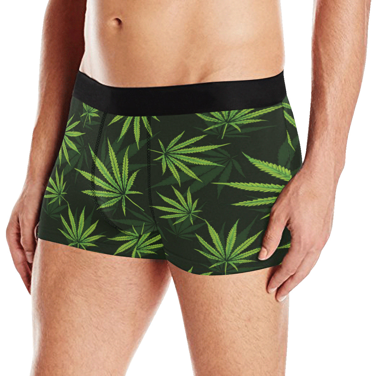 Pot Leaf Pattern Print Design A03 Men's Boxer Briefs
