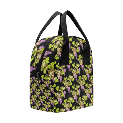 Grape Pattern Print Design GP04 Insulated Lunch Bag