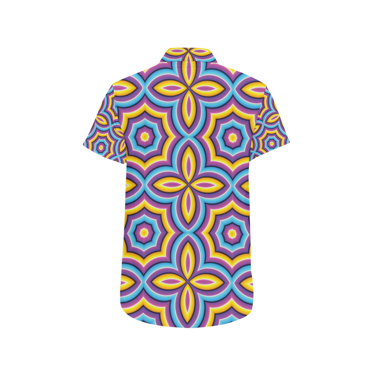 Optical illusion Pattern Print Design A03 Men's Short Sleeve Button Up Shirt