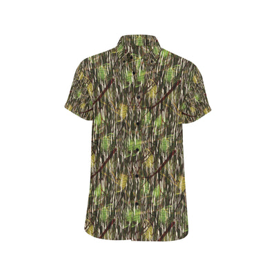 Camouflage Realtree Pattern Print Design 02 Men's Short Sleeve Button Up Shirt