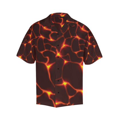 Lava Pattern Print Design 02 Men's Hawaiian Shirt