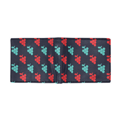 Grape Pattern Print Design GP07 Men's ID Card Wallet