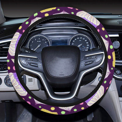 Cupcake Pattern Print Design CP07 Steering Wheel Cover with Elastic Edge