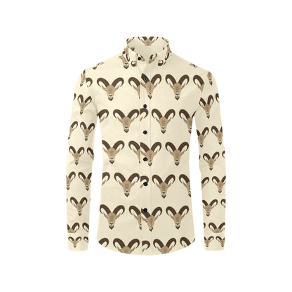 Goat Pattern Print Design 01 Men's Long Sleeve Shirt