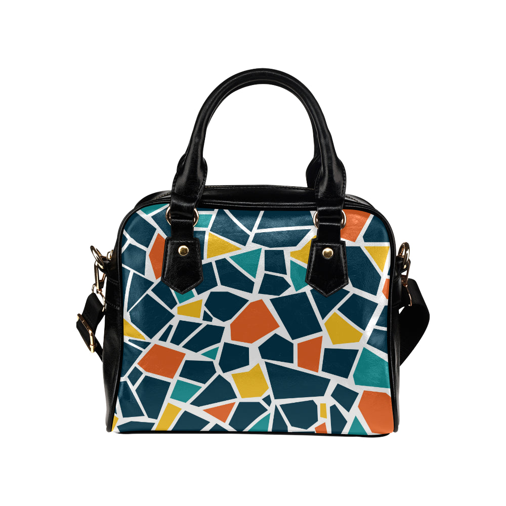 Mosaic Pattern Print Design 02 Shoulder Handbag