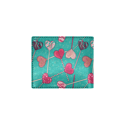 Lollipop Pattern Print Design LL01 Men's ID Card Wallet