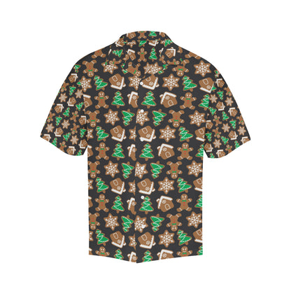 Gingerbread Pattern Print Design 02 Men's Hawaiian Shirt