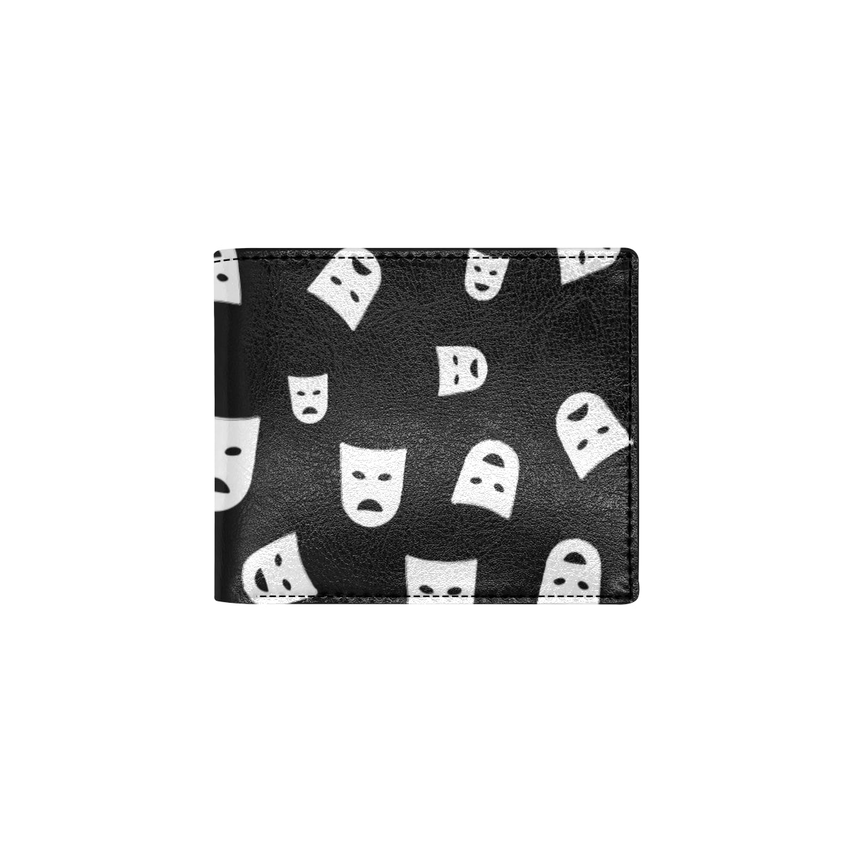 Acting Mask Pattern Print Design 03 Men's ID Card Wallet