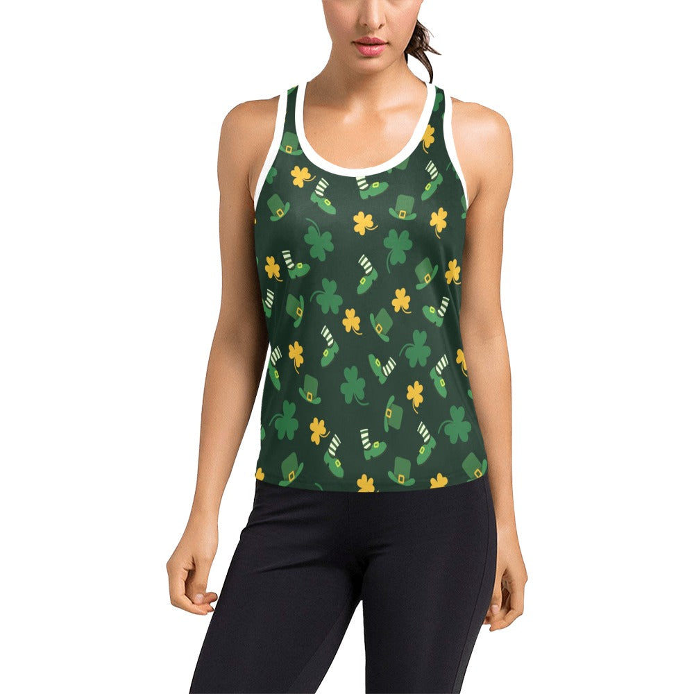 St Patricks Day Print Design LKS306 Women's Racerback Tank Top