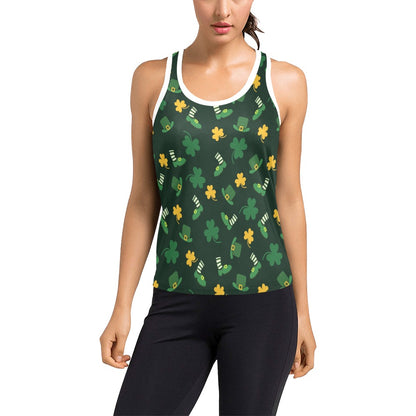 St Patricks Day Print Design LKS306 Women's Racerback Tank Top