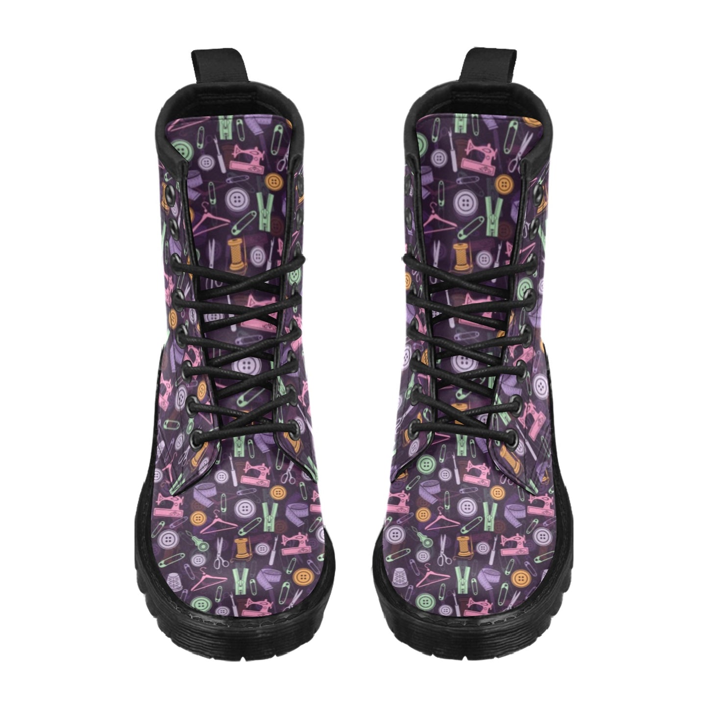 Sewing Equipment Print Design LKS306 Women's Boots