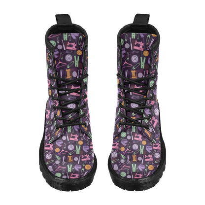 Sewing Equipment Print Design LKS306 Women's Boots
