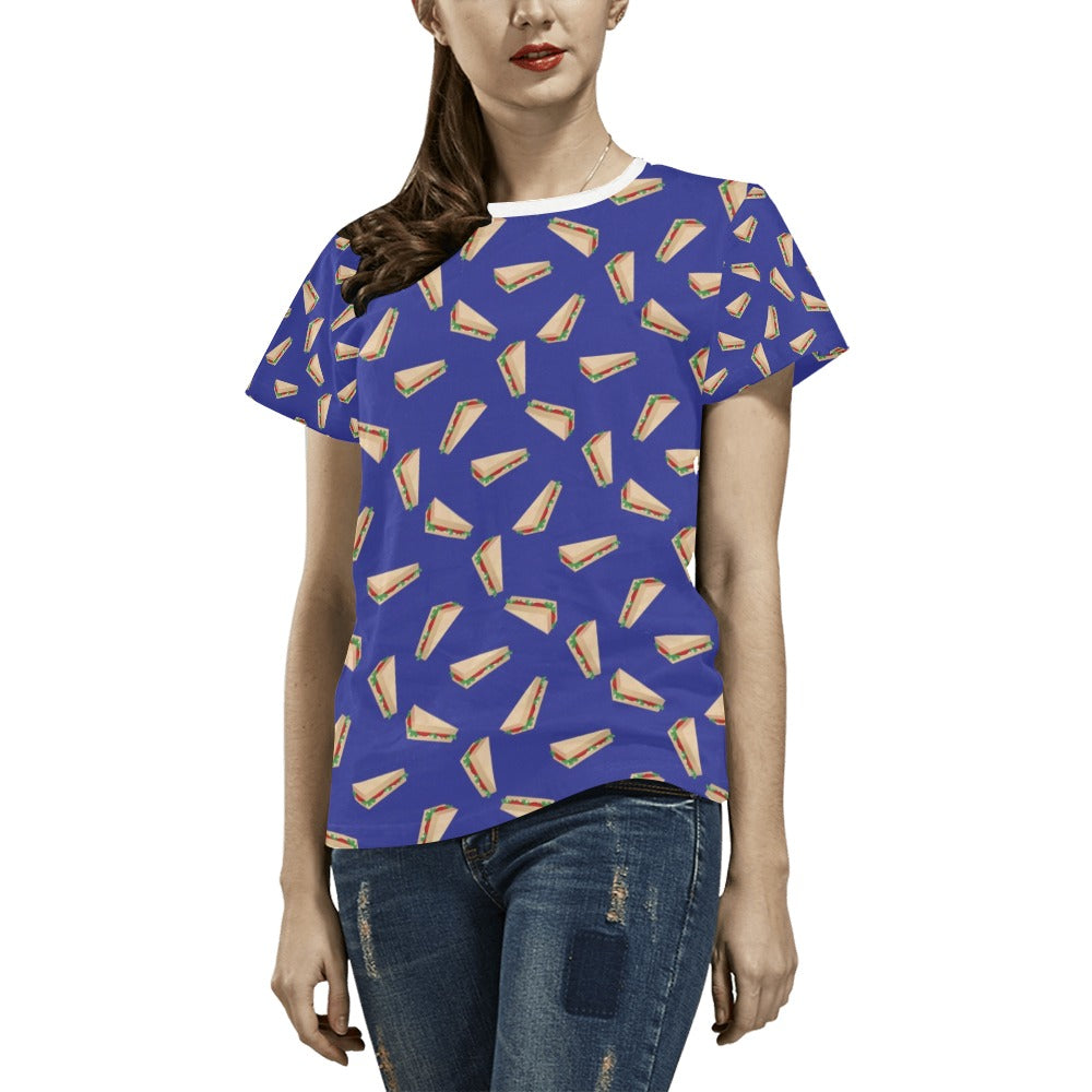 Sandwich Print Design LKS303 Women's  T-shirt