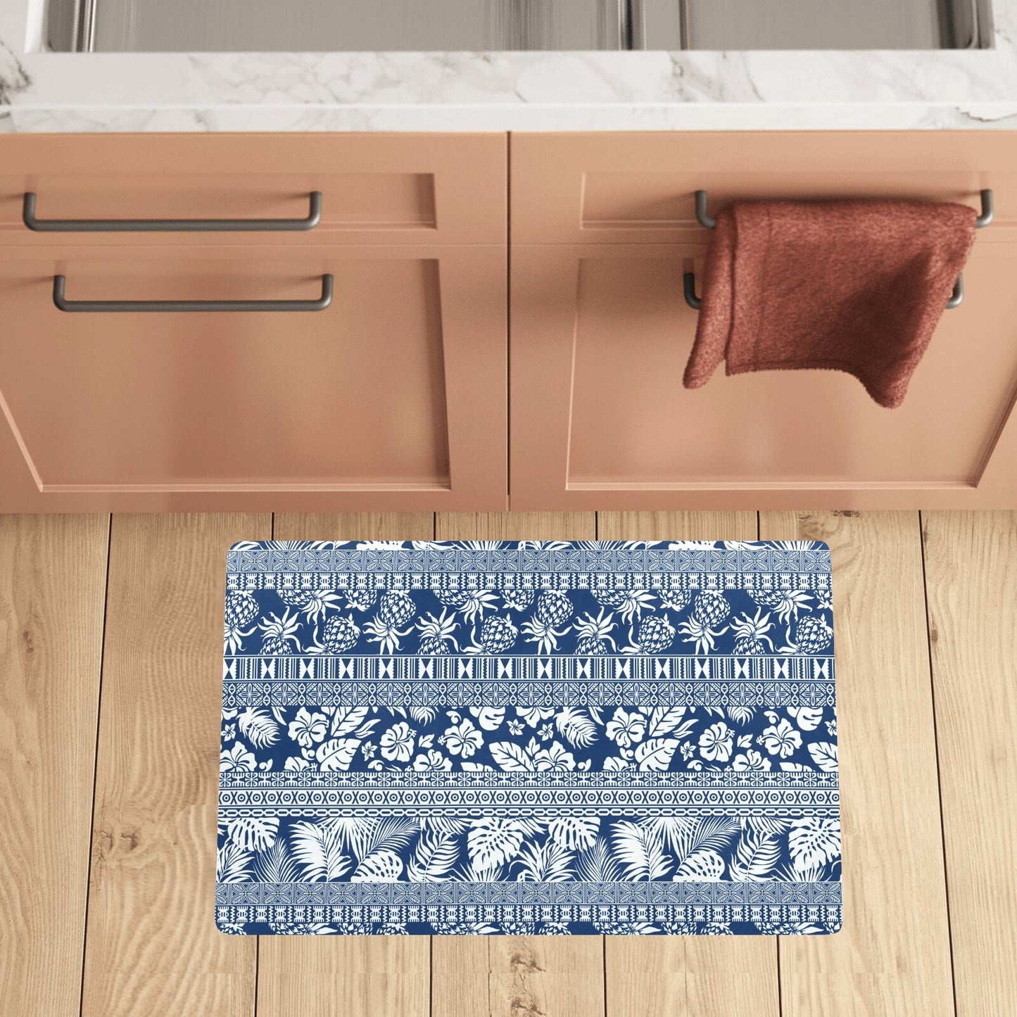 Hawaiian Themed Pattern Print Design H020 Kitchen Mat