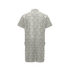 Damask Grey Elegant Print Pattern Men's Romper