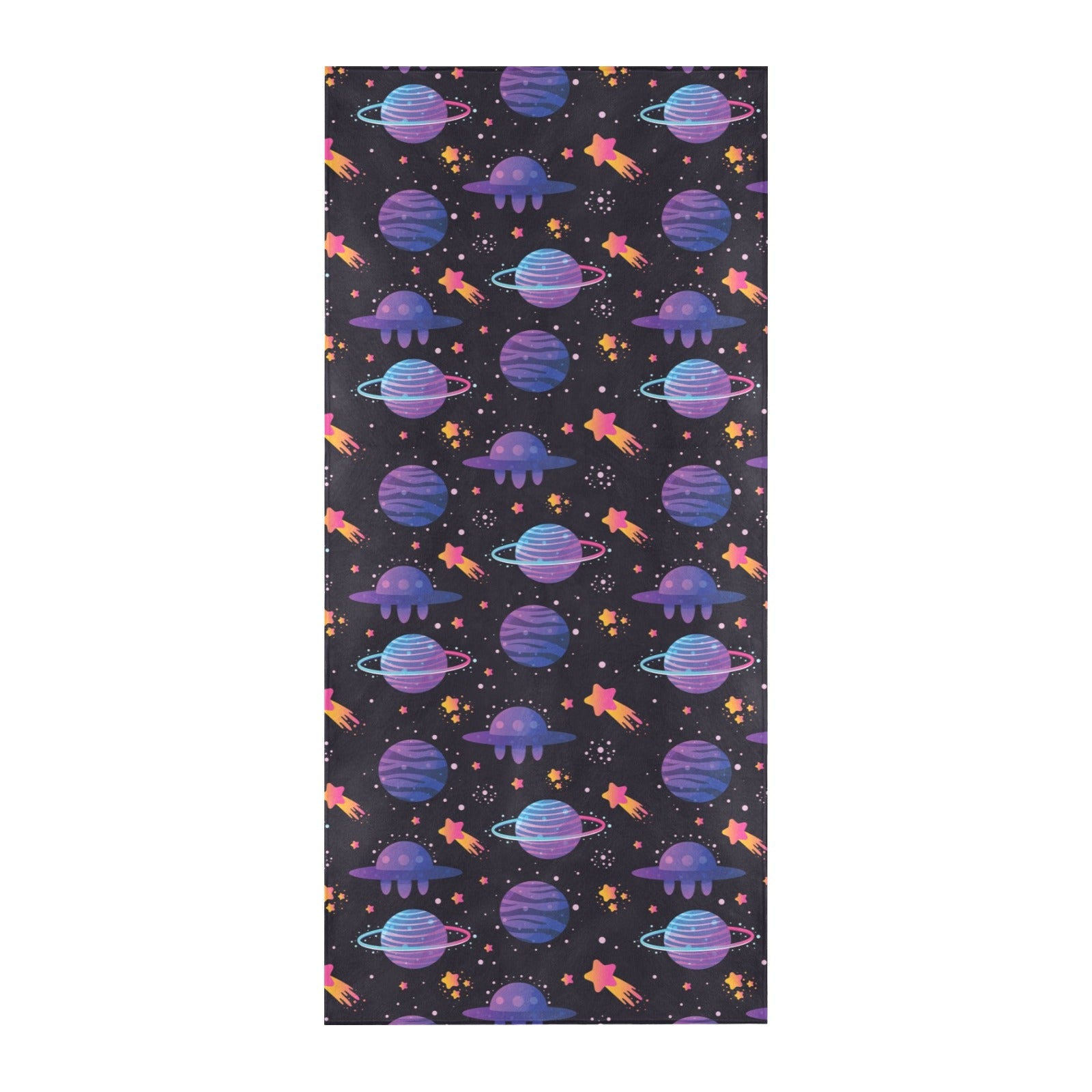 UFO Star Galaxy Print Design LKS308 Beach Towel 32" x 71"
