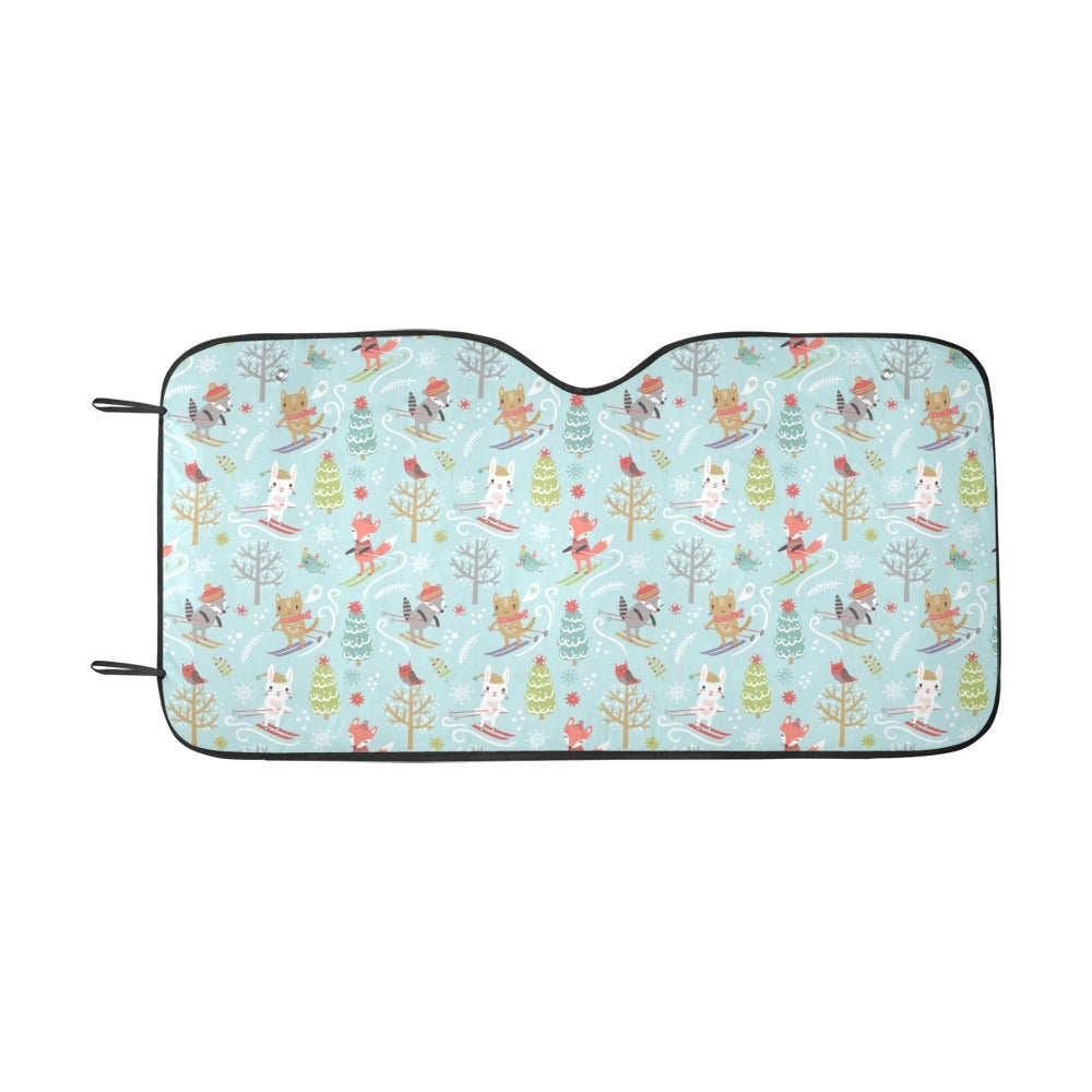 Ski Fox Cute Print Design LKS303 Car front Windshield Sun Shade