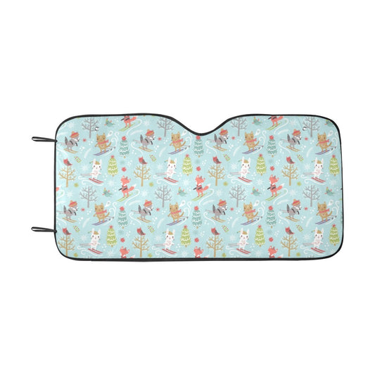 Ski Fox Cute Print Design LKS303 Car front Windshield Sun Shade