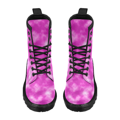 Tie Dye Pink Design Print Women's Boots