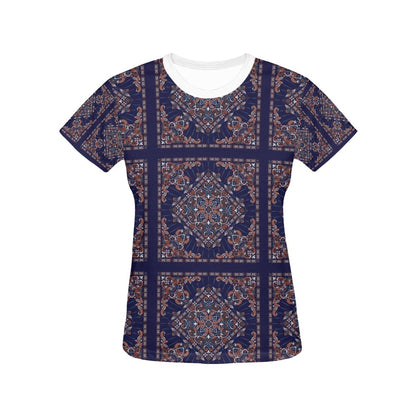 Bandana Print Design LKS3012 Women's  T-shirt
