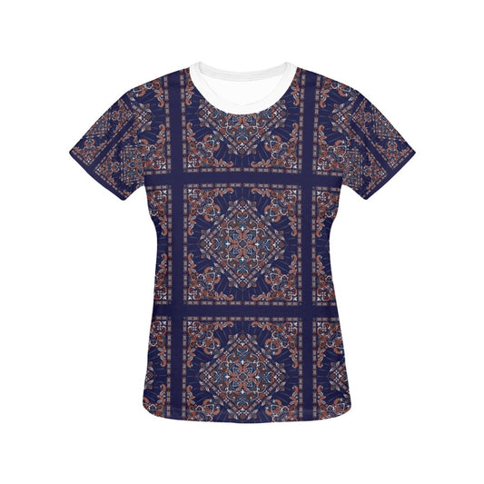 Bandana Print Design LKS3012 Women's  T-shirt