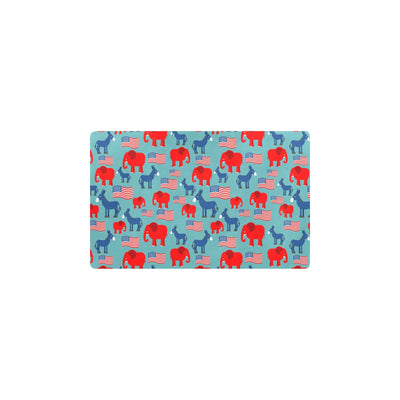 Donkey Red Elephant Pattern Print Design 03 Kitchen Mat