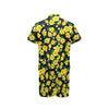 Yellow Hibiscus Pattern Print Design HB08 Men's Romper