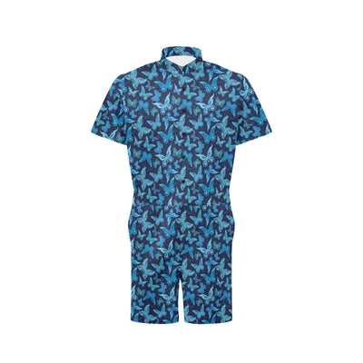 Butterfly Pattern Print Design 03 Men's Romper