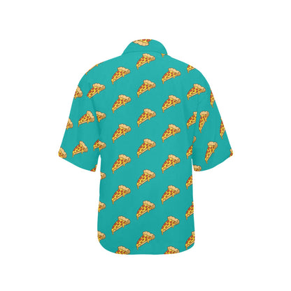 Pizza Pattern Print Design A03 Women's Hawaiian Shirt