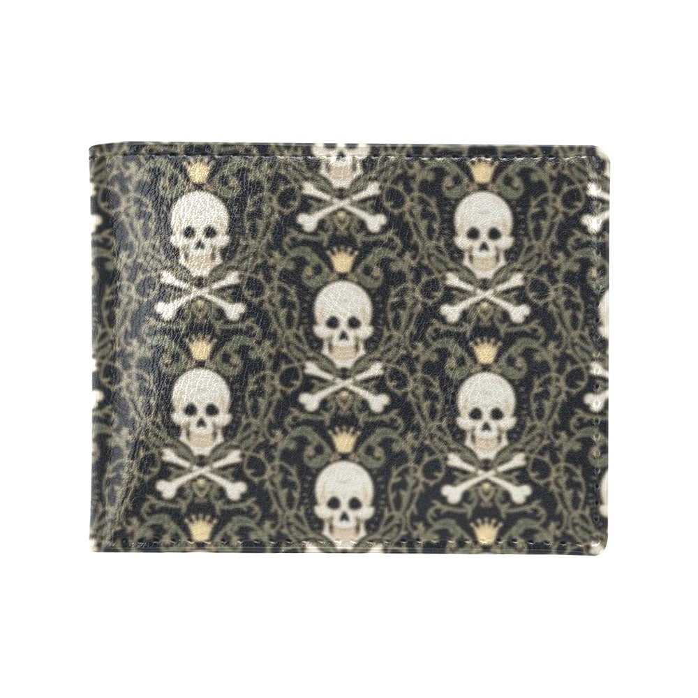 Skull King Print Design LKS307 Men's ID Card Wallet