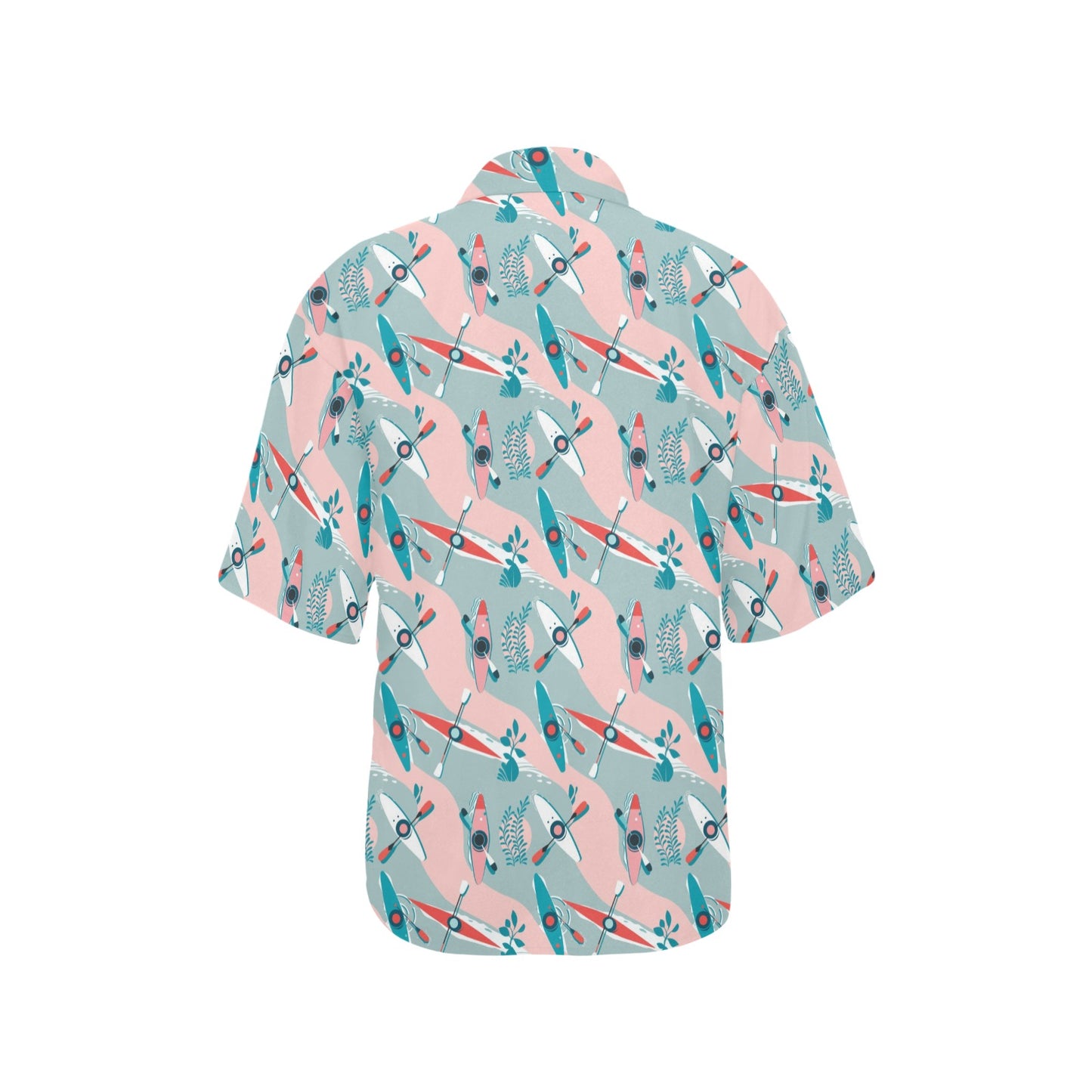 Kayak Pattern Print Design 05 Women's Hawaiian Shirt