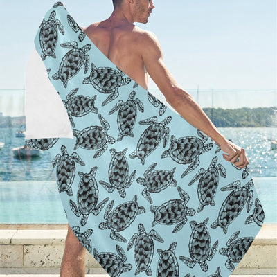 Sea Turtle Print Design LKS3010 Beach Towel 32" x 71"