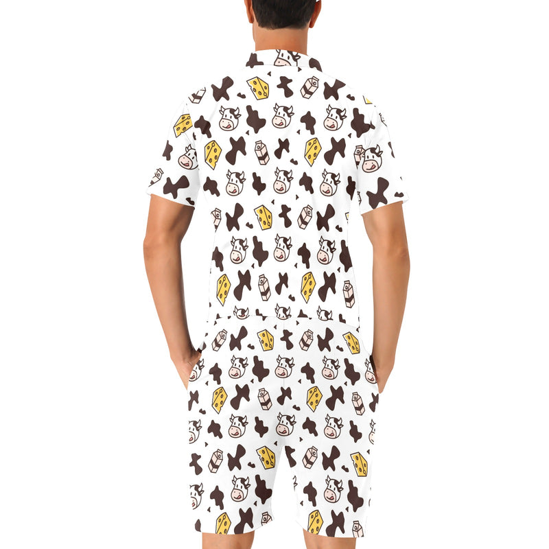 Cow Pattern Print Design 06 Men's Romper