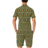 Kente Green Design African Print Men's Romper