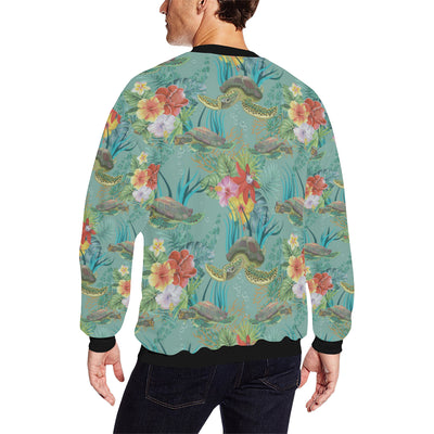 Sea Turtle Pattern Print Design T012 Men Long Sleeve Sweatshirt