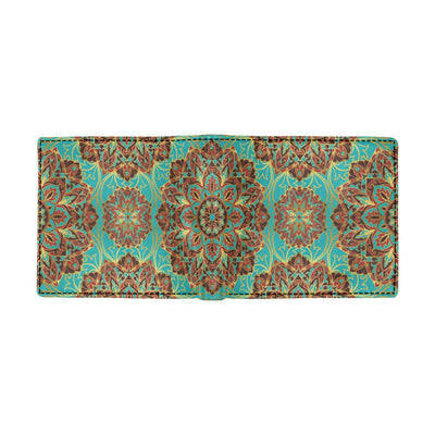 Medallion Pattern Print Design 02 Men's ID Card Wallet