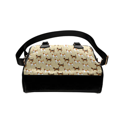 Beagle Pattern Print Design 01 Shoulder Handbag