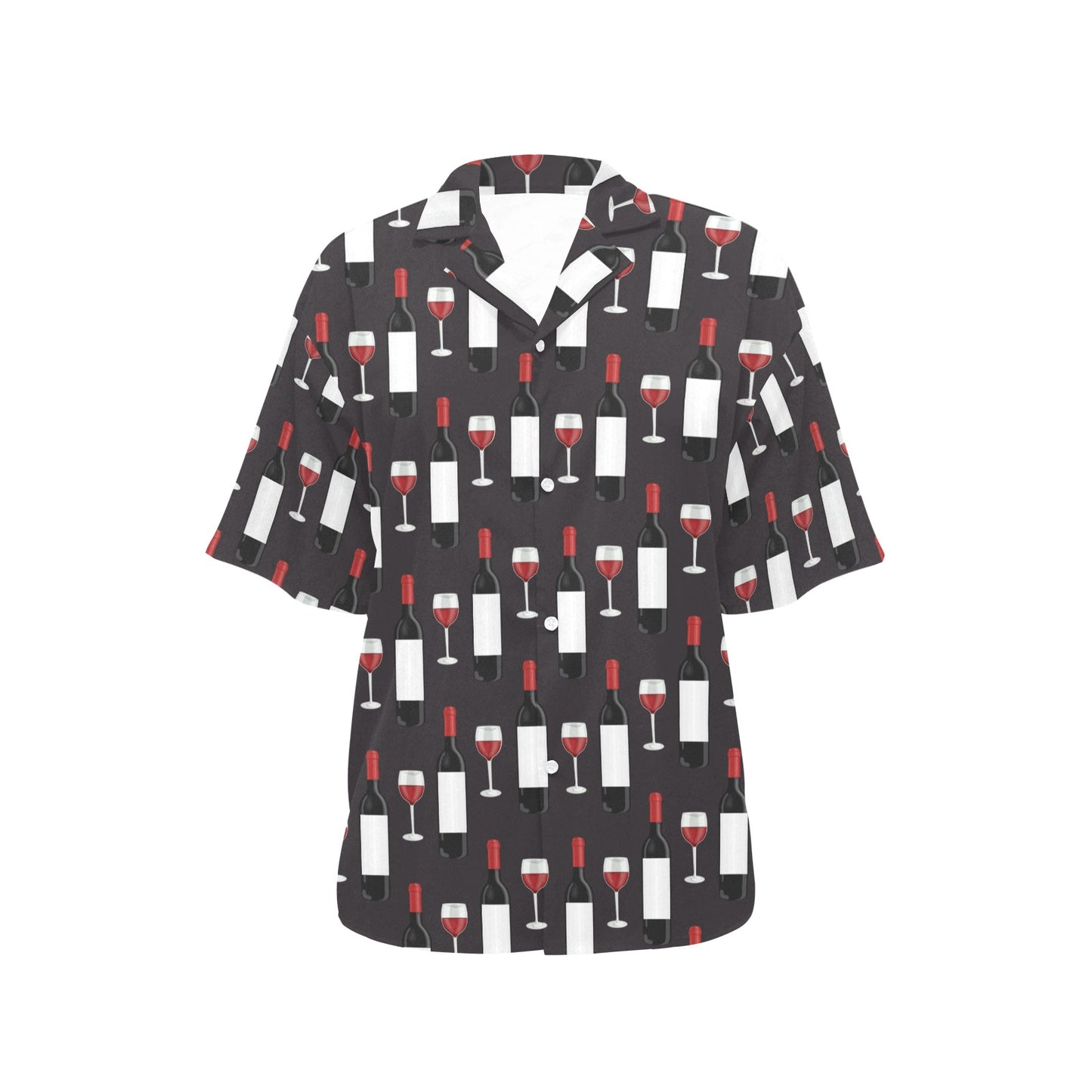 Wine Print Design LKS309 Women's Hawaiian Shirt