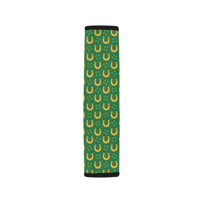 Shamrock Horseshoes Print Pattern Car Seat Belt Cover