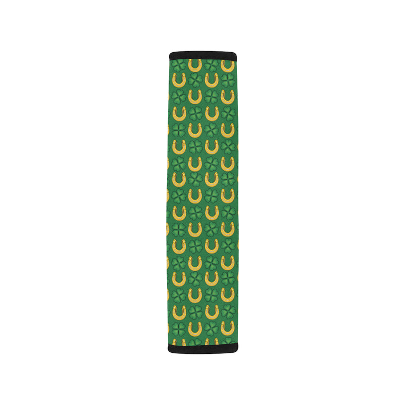 Shamrock Horseshoes Print Pattern Car Seat Belt Cover