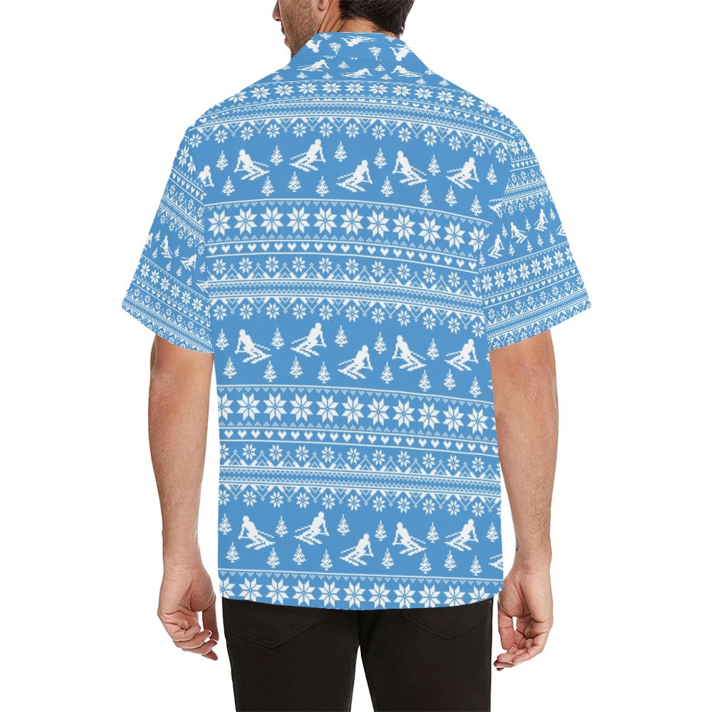 Ski Knit Pattern Print Design LKS302 Men's Hawaiian Shirt