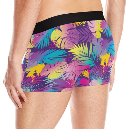 Palm Leaf Pattern Print Design A04 Men's Boxer Briefs