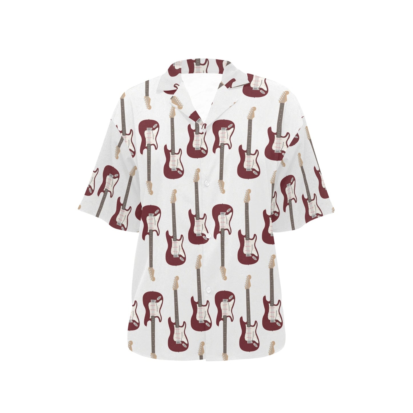 Bass Guitar Pattern Print Design 03 Women's Hawaiian Shirt
