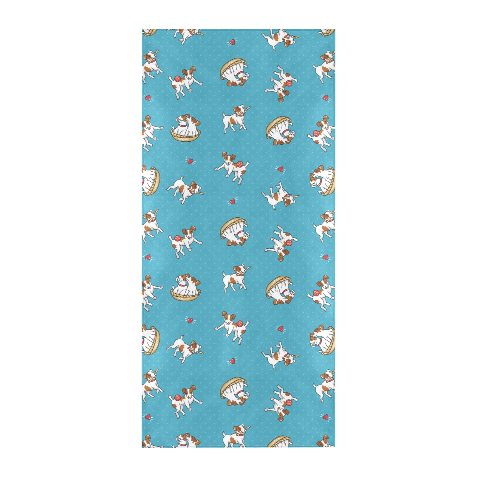 Russell Terriers Playing Print Design LKS305 Beach Towel 32" x 71"