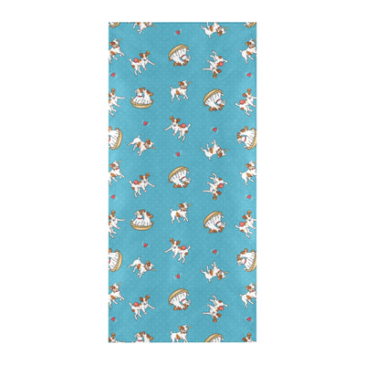 Russell Terriers Playing Print Design LKS305 Beach Towel 32" x 71"