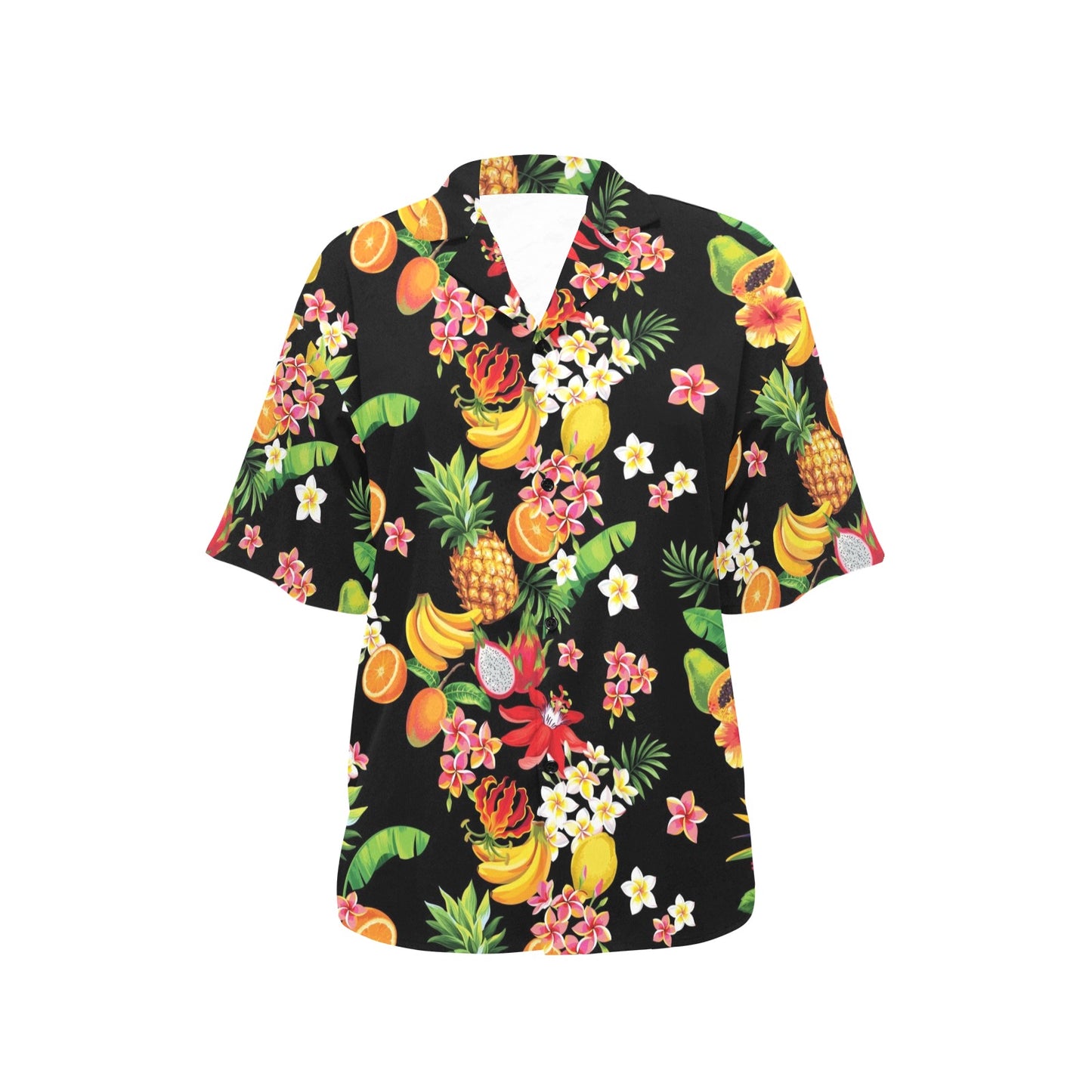 Tropical Fruits Pattern Print Design TF02 Women's Hawaiian Shirt