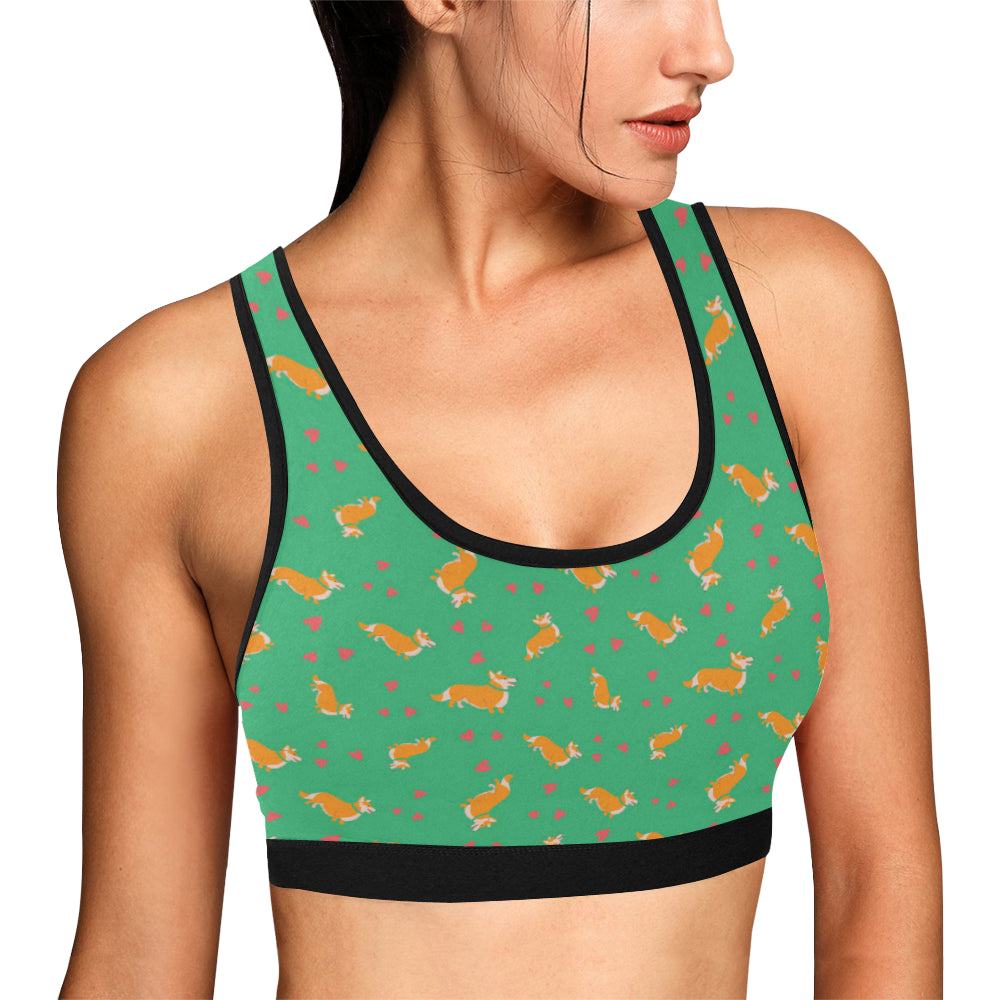 Cardigan Welsh Corgis Pattern Print Design 03 Sports Bra