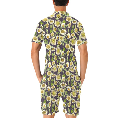 Daisy Vintage Print Pattern Men's Romper