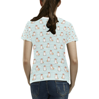 Shiba Inu Print Design LKS3011 Women's  T-shirt