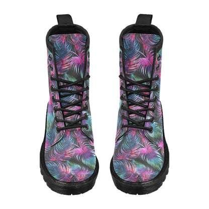 Palm Leaves Pattern Print Design PL010 Women's Boots